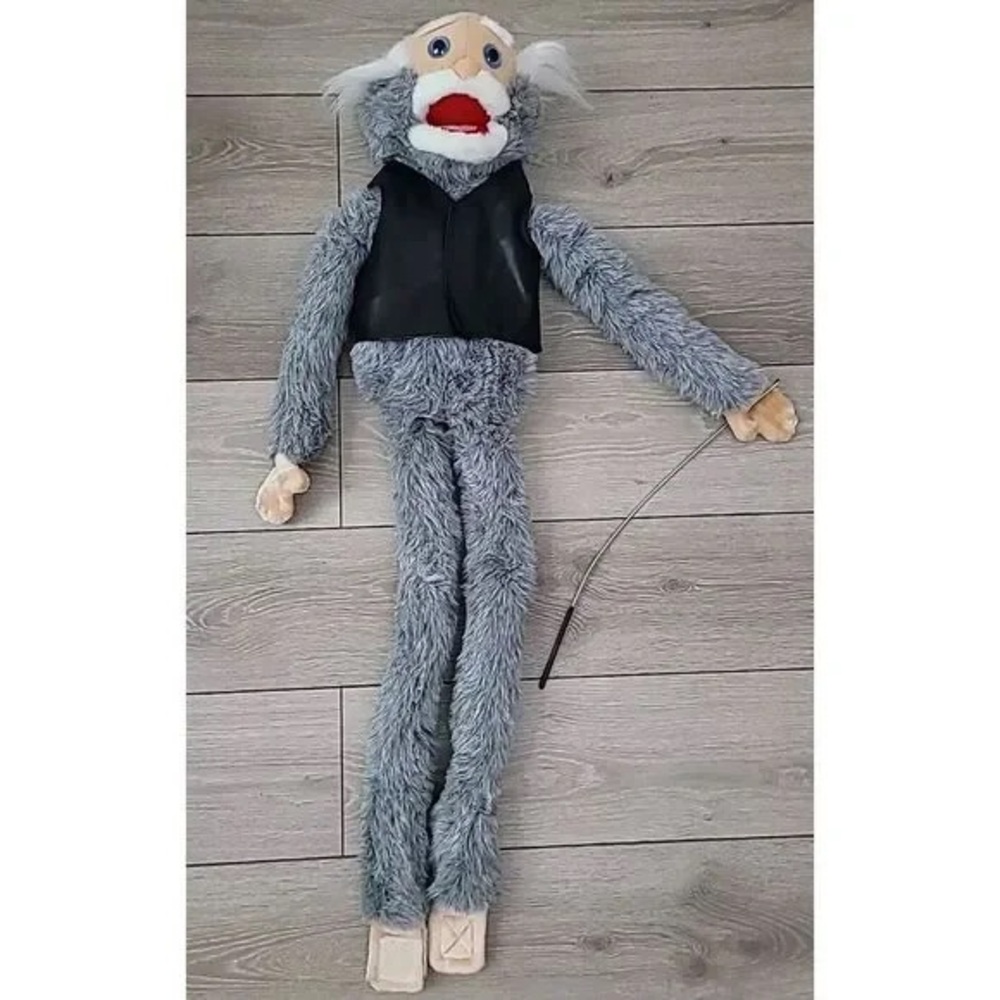 Gray Puppet with Black Vest